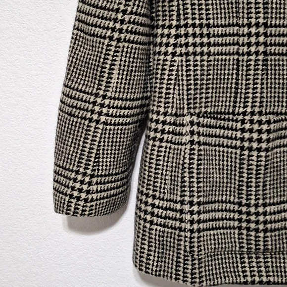 Lauren Ralph Lauren Blk Cream Quiet Luxury Wool Careerwear Houndstooth Blazer *6 - Picture 4 of 14